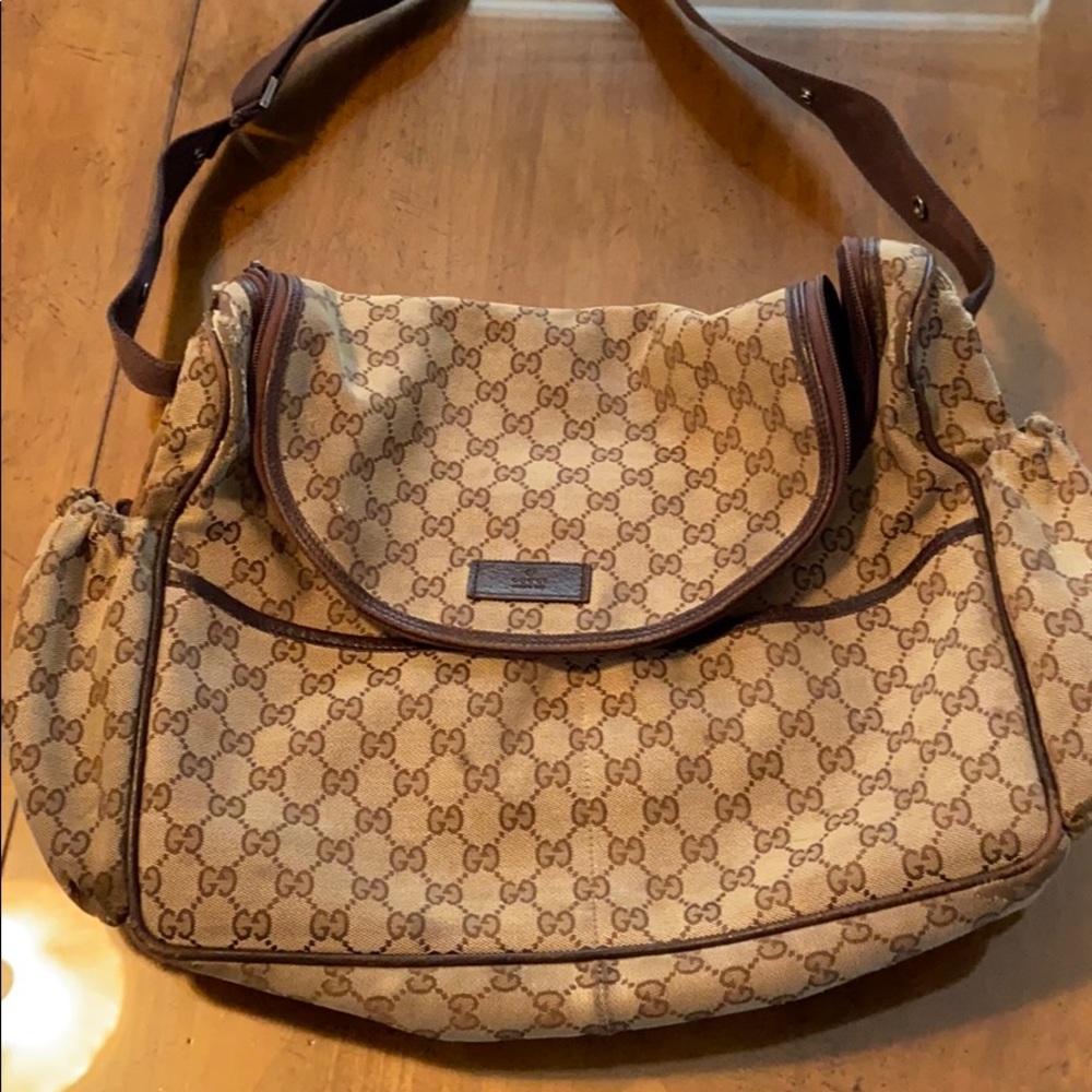 Gucci GG Canvas Diaper Bag